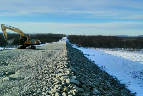 Продолжаются работы на автомобильной дороге 