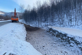 Продолжаются работы на автомобильной дороге 