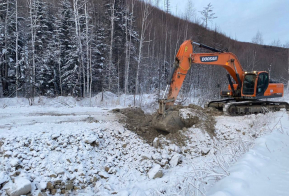 Продолжаются работы на автомобильной дороге 