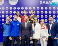 Спортсмены края стали обладателями бронзовой медали чемпионата России по прыжкам на батуте в Хабаровске